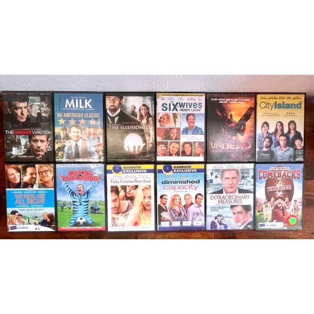 Set of 12 Blockbuster Original DVD Movies Film Collection -Comedy Drama Romance